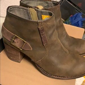 Waterproof, ankle booties 3” brown